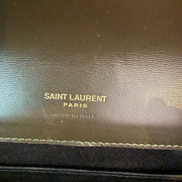 YSL Monogram Flap Clutch Bag- Dark Brown - Picture 6 of 10